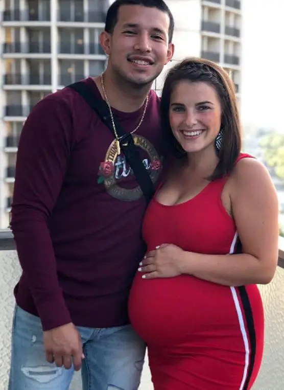 Javi Marroquin with his pregnant girlfriend, Lauren, in 2018 (Photo: Javi&a...