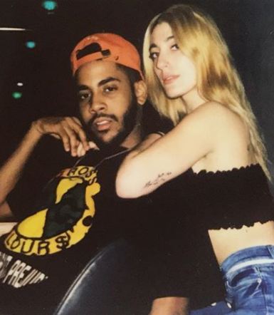 Jharrel Jerome with his girlfriend, Migella Accorsi, the image posted on Fe...