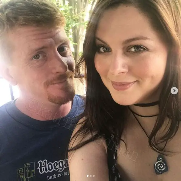 Katrina Weidman and her mysterious partner in a photo shared on 7 August 20...