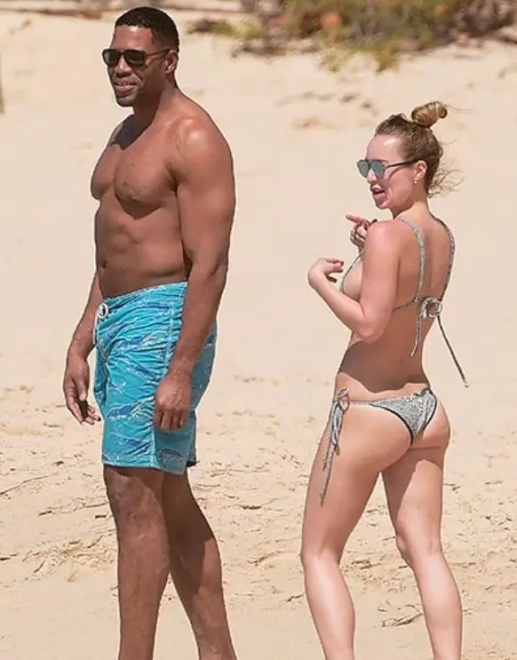 Kayla Quick with her boyfriend, Michael Strahan in St. Bart's in 2016 ...