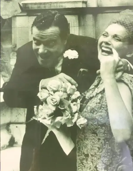 A rare picture from Felicia and Jack`s wedding, 1962