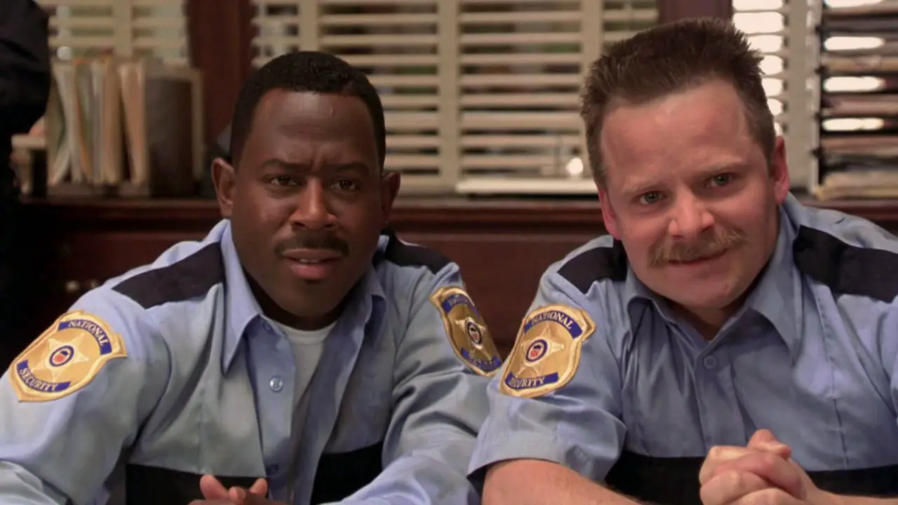 Steve Zahn and Martin Lawrence during a shot from The National Security