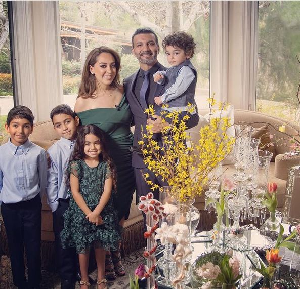 Shally Zomorodi with her family celebrating Nowruz